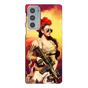 ЗСУ Чехлы (TPU) для Motorola Edge 20 (Женщина солдат)