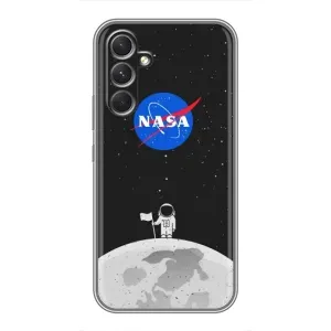 Силиконовый бампер с принтом "Наса" на Motorola Edge 30 Pro (Космонавт NASA)