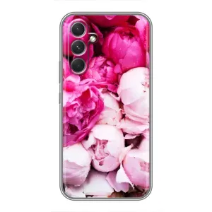 Силіконовий бампер з принтом (квіточки) на Motorola Edge 30 Pro (Півонії)
