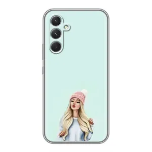 Силиконовый Чехол на Motorola Edge 30 Pro с картинкой Стильных Девушек (В шапке)