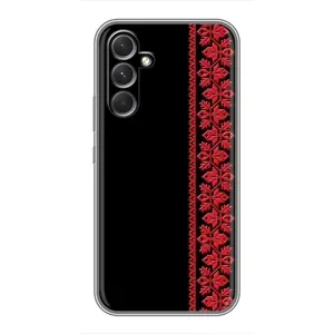 Силиконовый Чехол на Motorola Edge 30 Pro с картинкой Вышиванки (Вышиванка на черном)