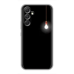 Чехол с картинками на черном фоне для Motorola Edge 30 (Лампочка)