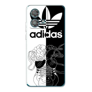 Чехол в стиле "Адидас" для Моторола Мото едж 40 нео (Adidas шнурки)