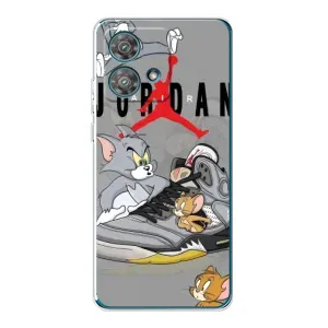 Силиконовый Чехол Nike Air Jordan на Моторола Мото едж 40 нео (Air Jordan)