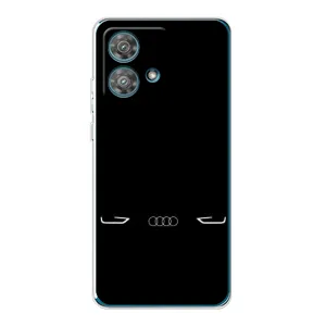 Силиконовый бампер с картинкой машины на Motorola Edge 40 Neo (Силует Audi)