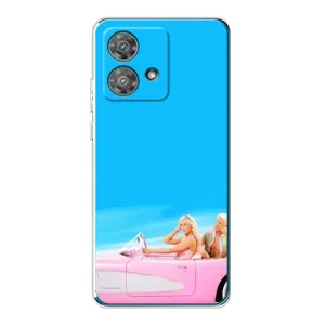 Силиконовый Чехол Барби Фильм на Motorola Edge 40 Neo (Барби и Кен)