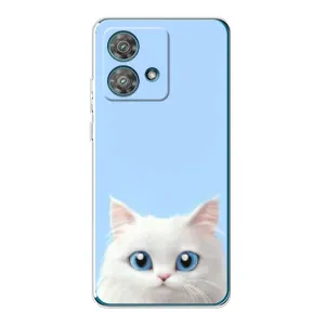 Чехол на тематику: Коты для Motorola Edge 40 Neo (Белый кот)