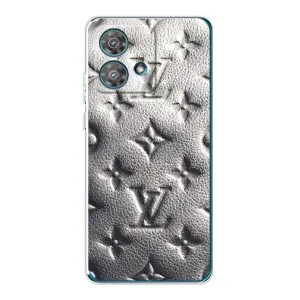 Текстурный Чехол Louis Vuitton для Моторола Мото едж 40 нео (Бежевый ЛВ)