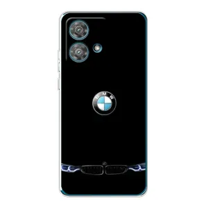 Силиконовый бампер с картинкой машины на Motorola Edge 40 Neo (Черный BMW)