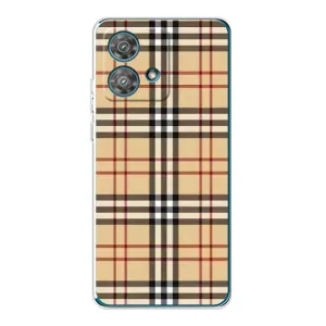 Чехол с Брендами одежды на Моторола Мото едж 40 нео (Burberry стиль)