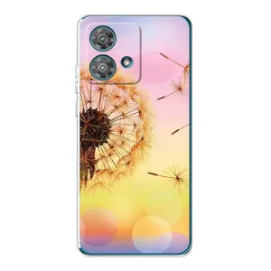 Силиконовый Чехол с одуванчиками на Motorola Edge 40 Neo (Цветок-одуванчик)