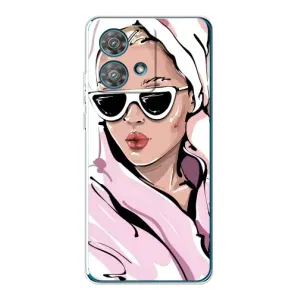 Чехол с картинкой Модные Девчонки Motorola Edge 40 Neo (Девушка в халате)