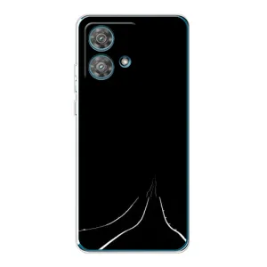 Чехол с картинками на черном фоне для Motorola Edge 40 Neo (Дорога)