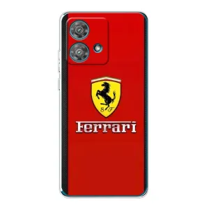 Силиконовый бампер с картинкой машины на Motorola Edge 40 Neo (Ferrari Logo)