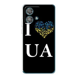 Силиконовый Чехол на Motorola Edge 40 Neo (Я-Украина) (I Love UA)
