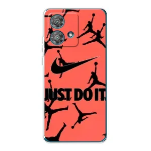 Силиконовый Чехол Nike Air Jordan на Моторола Мото едж 40 нео (Just Do It)