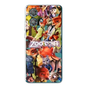 Силиконовый чехол с принтом Зоотрополіс для Motorola Edge 40 Neo (Коллаж героев)