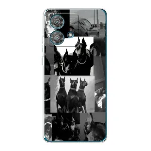 Чехол ДОБЕРМАН для Motorola Edge 40 Neo (Коллаж Доберман)