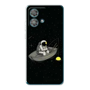 Силиконовый Чехол с принтом "Космонавты" на Motorola Edge 40 Neo (Космонавт на рыбалке)