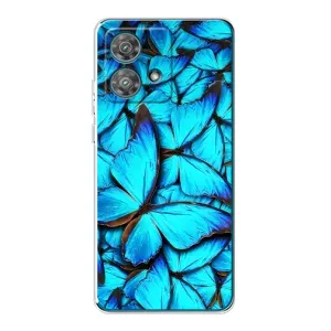 Силиконовый бампер с картинкой животных для Motorola Edge 40 Neo (Крылья бабочек)
