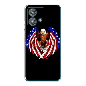 Чехол Флаг USA для Motorola Edge 40 Neo (Крылья США)