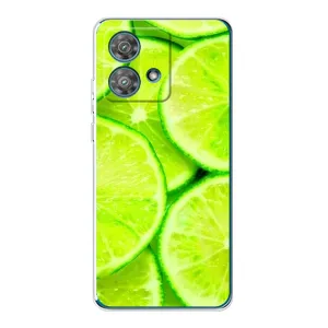 Чехол с изображением вкусной еды для Motorola Edge 40 Neo (Лайм)