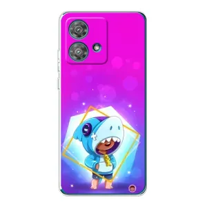 Чехол Бравл Старс для Motorola Edge 40 Neo (Леон в костюме Акулы)