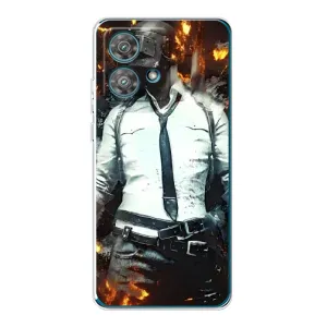 Силиконовый чехол с картинкой "Герой Pubg" на Motorola Edge 40 Neo (Man Пубг)