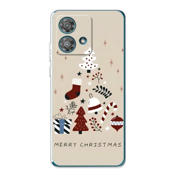 Чехол с рисунком «Merry Christmas» для Motorola Edge 40 Neo Чехол с рисунком «Merry Christmas» для Motorola Edge 40 Neo