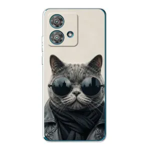 Чехол на тематику: Коты для Motorola Edge 40 Neo (Модный кот)