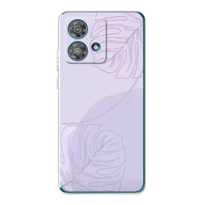 Чехол цветочный дизайн для Motorola Edge 40 Neo (Монстера фиолетовая)