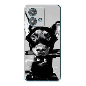 Чехол ДОБЕРМАН для Motorola Edge 40 Neo (Опасный доберман)