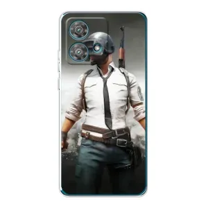 Силиконовый чехол с картинкой "Герой Pubg" на Motorola Edge 40 Neo (Пабг)