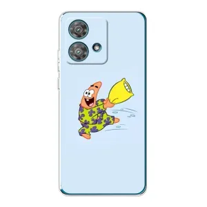 Чехлы с Патриком на Motorola Edge 40 Neo (Патрик с подушкой)