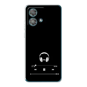 Чехол с картинками на черном фоне для Motorola Edge 40 Neo (Плеер)