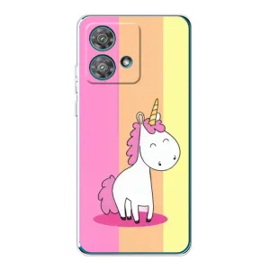 Чехол Unicorn на Motorola Edge 40 Neo (Радужный Единорог)