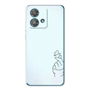 Чехлы (Знак сердечка) на Motorola Edge 40 Neo (Сердце на голубом)