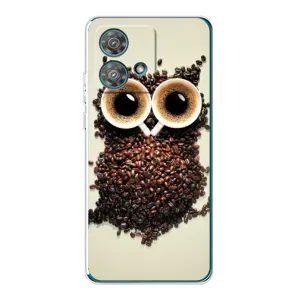 Чехлы с принтом СОВЫ для Motorola Edge 40 Neo (Сова с зерен кофе)