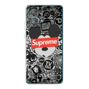 Чехол с Брендами одежды на Моторола Мото едж 40 нео (Supreme Маус)