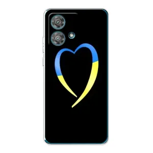 Силиконовый Чехол на Motorola Edge 40 Neo (Я-Украина) (Украинское сердце)