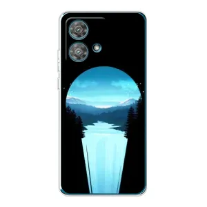 Летний Чехол на Motorola Edge 40 Neo (Синий Водопад)