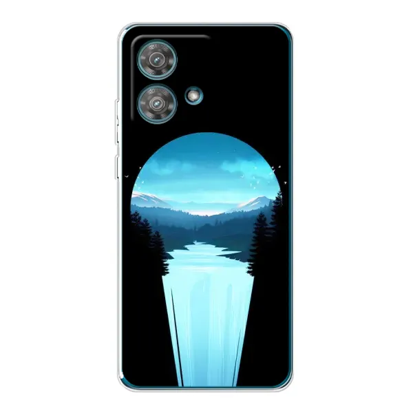 Чехол с рисунком «Синий Водопад» для Motorola Edge 40 Neo Чехол с рисунком «Синий Водопад» для Motorola Edge 40 Neo