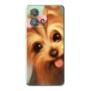 Чехол (ТПУ) Милые собачки для Motorola Edge 40 Neo (Йоршенский терьер)