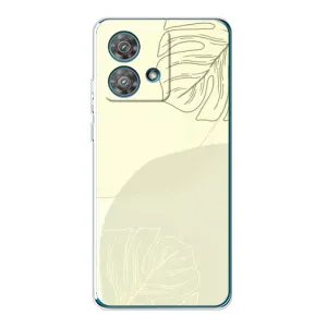 Чехол цветочный дизайн для Motorola Edge 40 Neo (Зелёный фон)