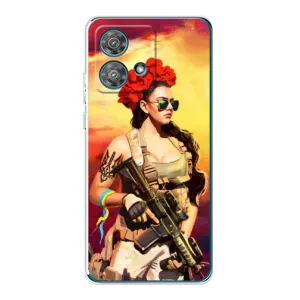 ЗСУ Чехлы (TPU) для Motorola Edge 40 Neo (Женщина солдат)