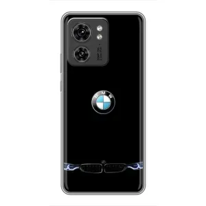 Силиконовый бампер с картинкой машины на Motorola Edge 40 Pro (Черный BMW)