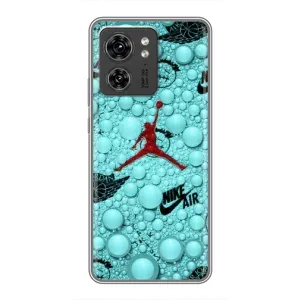 Силиконовый Чехол Nike Air Jordan на Моторола Мото едж 40 про (Джордан Найк)