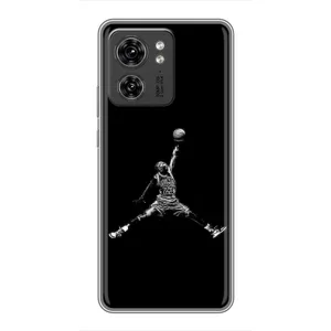 Силиконовый Чехол Nike Air Jordan на Моторола Мото едж 40 про (Джордан)