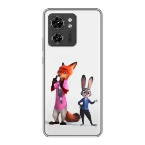 Силиконовый чехол с принтом Зоотрополіс для Motorola Edge 40 Pro (Джуди и Ник)
