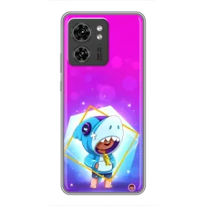 Чехол Бравл Старс для Motorola Edge 40 Pro (Леон в костюме Акулы)